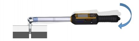 Test eines hydraulischen impulsschraubers